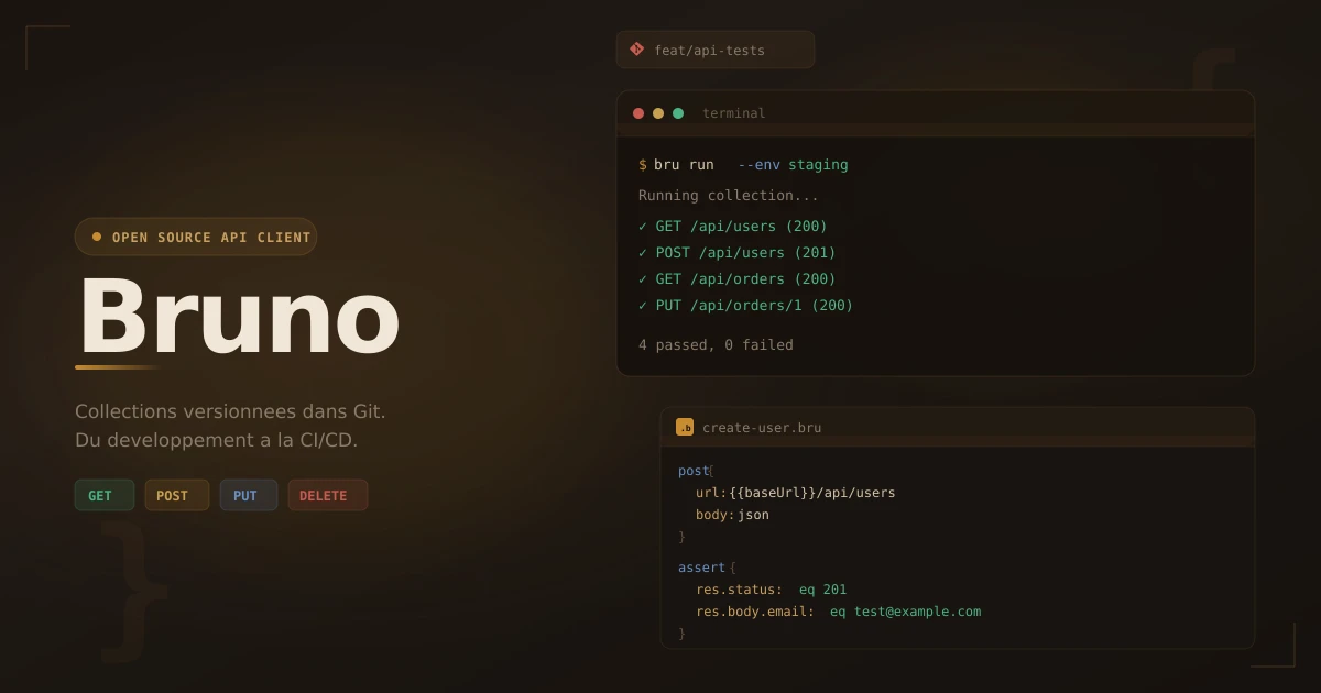 Bruno : l'alternative open source à Postman pour tester vos API