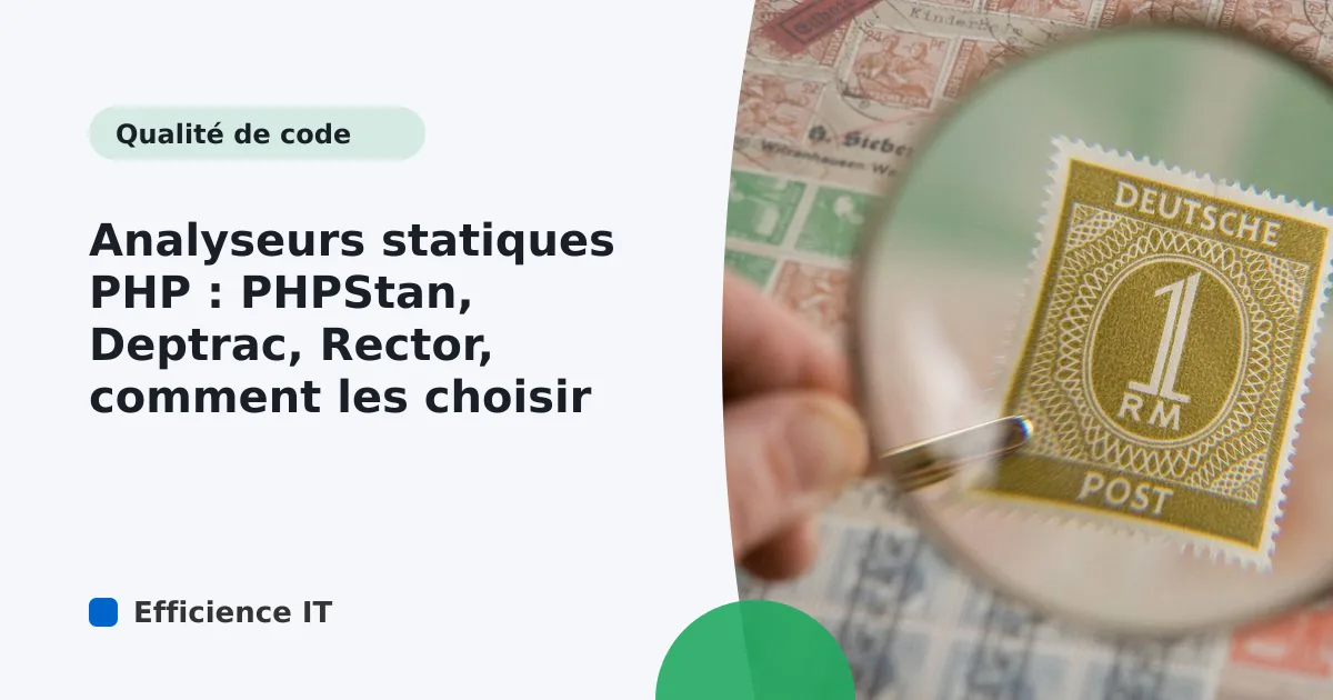 Analyseurs statiques PHP : PHPStan, Deptrac, Rector, comment les choisir